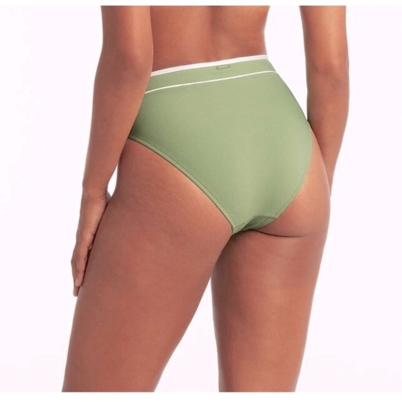 NWT SEA LEVEL Elite High Waist Bikini Swim Bottom Olive Green 12 - Picture 2 of 6